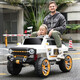 FKU tank Raptor children's electric vehicle, four-wheeler remote control off-road vehicle, two-person baby toys can be used as adults' stroller, light luxury red + wear-resistant hard wheel + super-power battery + tools