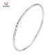 Aido diamond platinum bracelet for women pt950 platinum round bracelet edged plain ring stacked semi-solid thin bracelet inner diameter 56mm weight 7.72g width about 2.5mm
