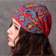 Mumingerlai National Style Chapeau brodé de style ethnique Baotou Style chinois Four Seasons Retro Broidered Hat Femmes Turban Red Turban 1010 Bourgogne ajusté réglable