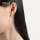 TTMIX platinum ear hook heart-shaped earrings pt950 women's classic platinum car flower love earrings 2.2-2.4g