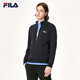 
FILA official men's knitted casual zipper jacket top autumn and winter stand collar business men's commuting jacket Legendary blue-NV XL 180/100A
