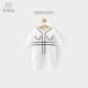 Guiqi Xiong Guiqi Xiong Autumn and Winter Contrasting Color Jumpsuits for Male and Female Babies Baby Padded Warm Romper Clothes Newborn Clothes White/Small Fragrance 66cm