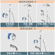 TOTO暗装入墙式淋浴花洒TBG11303 11304隐藏嵌入墙浴缸全铜水龙头 单路出水埋墙面板+浴缸用出水嘴