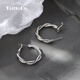 Yijin Twist Earrings Sterling Silver Niche New 2025 Earrings for Women Light Luxury High-end Earrings for Best Friend and Girlfriend Exquisite Gift Box 999 Silver Needle Twist Earrings