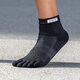 Injinji five-finger socks mid-tube thin professional waterproof blister running socks coolmax sports quick-drying toe socks black M (40.5-44)