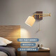 Zhong Shuai Japanese retro style folding wall lamp bedroom bedside designer all copper living room creative pull rope switch retractable lamp A model all copper + ceramic stepless dimming