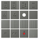 Simon (Simon) Switch Socket Socket Socket Air acondicionando Network de aire acondicionado de doble control Único Control USBC60 Fluorescente Gris Finco (10A) Condemo 10 unidades