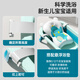 NOCOLLINY baby bathtub foldable, large children's bathtub that can sit and lie down, baby bathtub newborn children's supplies [Digital temperature display - door-to-door delivery] Dawn Green
