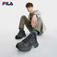 斐乐（FILA）蕨草鞋FERN男鞋户外老爹鞋休闲鞋时尚舒适运动鞋 阴影灰/黑-DB 42
