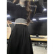 
Oudihui French dress women's autumn 2025 new clothes with a complete set of college-style age-reducing skirt suit Black three-piece set M