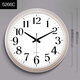 La historia del tiempo es una luz de pared de moda de diale de dial súper grande sala de estar de la pared de la sala de estar en el hogar atmosférico sin golpes relojes de pared sin golpes de pared Simple y moderno 5266C Disco digital plateado brillante [diámetro 50 cm]