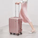 Hervas luggage can be boarded on board 20-inch women's small trolley case men's suitcase expandable password case leather suitcase rose gold