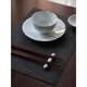 Sobichi chopstick holder white Japanese chopstick holder double chopstick public chopstick pad ceramic tableware chopstick pillow hotel biscuit chopstick holder blue glaze style