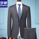ROMON Men's Suit Slim Jacket Small Suit Business Suit Student Work Interview Professional Wear Black Two Button Single Suit 185 Recommended 150-165 Jin Jin equals 0.5 kg