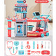 Yunya Kinderarzt Spielzeug Set spielen Haus als Krankenschwester Doctor for Injection Eltern-Kind-Interaktion Junge und Mädchen Neujahr Geschenk Pink-Trolley+Trolley