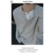 SI Ruilin Henry Camisa Henga larga Fincy Grey Grey Autumn New Camiseta Versátil Versátil Camiseta retro Retro Deportes Top White L [110-140Jin [Jin iguala 0.5 kg]]]