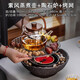 Gaoming (gaoming) electric stove for tea making at home, a full set of Internet celebrity electric ceramic stove for tea making, tea stove, Chinese style plug-in tea roasting set, pottery stone stove + grilling grid + plain style kettle 900ml