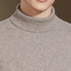 Antonio soft waxy thickened soft Australian wool classic turtleneck sweater for men autumn and winter warm solid color sweater camel L 50 (175/92A)