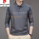 Pierre Cardin Herren Pure Cotton Skin-freundlich-freundliches langärmeliges T-Shirt im Frühjahr und Herbst Neuer Vater mittleren Alters mit Taschenpolar-Hemd-Hemd Top 9901 Camel M 165 suggeriert 100-120 Jin [Jin ist 0,5 kg]