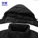 ROMON cotton-padded jacket for men in winter, warm and thickened, windproof and comfortable hooded casual jacket for men 805 black M
