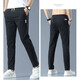 Pantalones casuales de la Base de la NASA para hombres Pantalones rectos de la primavera y el verano Versátiles Versátiles 2025 Pantalones largos elásticos para hombres para hombres Sugerencias XL de gris claro [115-140Jin [Jin equivale a 0.5 kg]]]