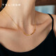 Xie Ruilin (TSL) gold necklace, foot gold 5G simple clavicle chain, women's gift gift XK683, about 3.35g