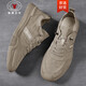 Califbull Herrenschuhe Neue Frühling Mode vielseitige Freizeitschuhe Stiefel Low Top Ice Silk Canvas Schuhe Herren nicht rutschende Atmungsschuhe Männer Khaki 39