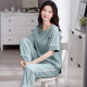 伴心乐（Banxinle）纯棉睡衣女夏季短袖长裤薄款可外穿半袖女生居家服夏天休闲女套装 7374-1# 女XXL/175