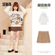 Semir Semir Knitted Sweater Women's Jacquard Contrast Color 2021 Winter Cartoon Loose Pullover Cute Lazy Style White Tone 0111 150/76A/XS