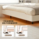 Quanyou Home tatami double bed without bedside bed 1.5m x 2m small apartment bedroom home cream style suspended bed
