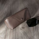 Budi Lunettes Box Anti-pression haut de gamme japonais portable Portable Patché à vache en cuir rouge A Style