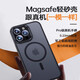 
True Guard [Skin Sensing Magnetic Attraction] Applicable to Apple 16Pro Mobile Case iPhone 16Pro Pro Case Magnetic Attraction Wireless Charging Ultra-thin Anti-fall Skin-friendly Scrub Midnight Black