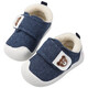 Tombeck baby toddler shoes winter thickened cotton shoes 0-1-2 years old baby warm shoes denim blue plus velvet size 19
