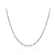 Nilan 18k gold necklace plain chain pt950 platinum women's chain clavicle chain neck chain single chain without pendant free platinum O-shaped chain 40cm