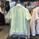 阿迪达斯 （adidas）短袖男装夏季新款户外运动服透气假两件休闲圆领上衣T恤衫HE9923 HE9923酸绿 S