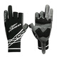 Wind Hunter Luya professional fishing gloves, sun protection, breathable, quick-drying, three-finger exposed, outdoor riding, non-slip, wear-resistant sea fishing gloves, FS-10, black, three-finger exposed, one size fits all