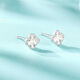 Liuguifu Jewelry Platinum Earrings Women's PT950 Clover Ear Stick Earrings Birthday Gift 1.20g