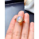Yadige colorful natural opal ring for women s925 silver plated 18k gold inlaid live light luxury niche ins ring gift white gold opal ring