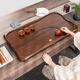 Feixiang whole solid wood tea tray natural walnut grain tea table tea tray simple household large tea table drainage tea tray Jinghua Shuiyue - walnut grain 65*32*2.8 2024 new solid wood tea tray - store manager recommendation