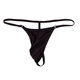Ye Zimei sexy underwear men's thong men's see-through ice silk T-pants sexy U protruding underwear 4139 black one size