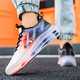 EXUELING men's shoes autumn breathable cushion shock-absorbing large size men's shoes sports shoes youth trendy running shoes heightening autumn shoes men TK757 gray orange 42 (260mm)