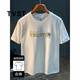 TVST Hong Kong original light luxury men's American heavy short-sleeved T-shirt for men's summer thin T-shirt breathable soft top for men's white 2 [ZJ1047 fit version] L suitable for 109-123 Jin [Jin equals 0.5 kg]