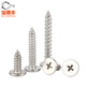 Baodefeng 304 stainless steel flat head self-tapping screws CA ultra-thin head self-tapping screws cross large flat head self-tapping screws M2x4 100 pieces