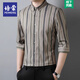 Camisa de rayas Pemon Summer de verano para hombres, fresco y de moda, camisa de negocios de moda para hombres, guapo manga de cinco puntos de cinco puntos 679 White XL [121-140Jin [Jin equivale a 0.5 kg]]