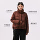 Qianrenggang (CHERICOM) new winter women's retro short versatile stand-up collar down jacket warm jacket Y299115Y milk coffee color 88814 170