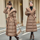 MARKYINXIANG高级感可脱卸羊绒羽绒服2025冬季新款90白鸭绒外套大码保暖羽绒衣 卡其 YJLY1396A L