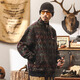 Jeanswest 560G schwerer ethnischer Strickjacke Herren Herbst und Winterstil Dicked großer Retro Jacquard Strickjacke Khaki Khaki [560g schwer] 2xl geeignet für 160-180jin [Jin gleich 0,5 kg]