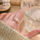 Der Camellia-Ring für Frauen kann eingestellt werden, das Nischendesign, modische und individuelle leichte Luxus-Zirkon-Zirkon-Fingerring A826-1 Camellia Ring Gold B01-304 kann eingestellt werden