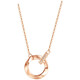 Chishe 18k gold diamond necklace Möbius ring AU750 rose gold necklace female clavicle chain birthday gift for girlfriend