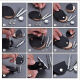 Herramienta de instalación de garras de polvo imperial de cinco llaves Punch Metal Metal de cuatro cierres de hebilla de cuatro cierres Botón Botón Botón Oculto Ropa 4 Colors 10 Sets + Punch Punch Punch 655# (ropa de 10 mm)